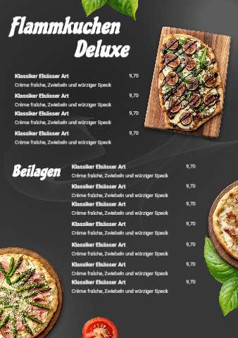 Flammkuchen Deluxe (A5 portrait) – Flyers