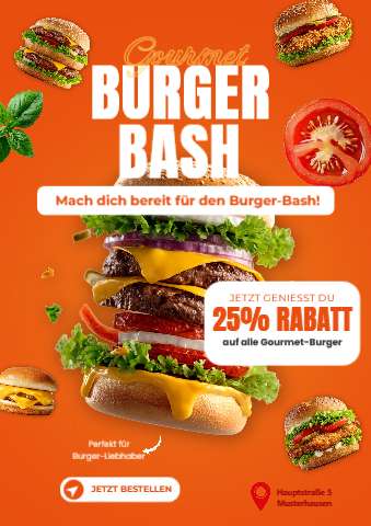 Burger Bash (A5 hoch) – Flyer, Aushang