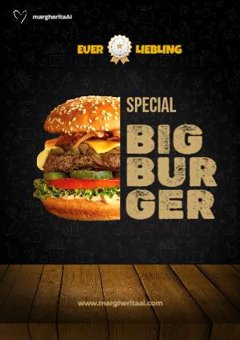 Big Burger (A4 hoch) – Speisekarte