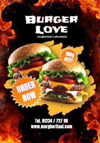 Burger Love (A5 staand) – Flyer