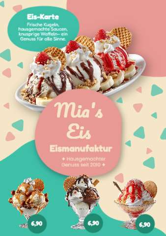 Mias Ice cream (A5 portrait) – Flyers