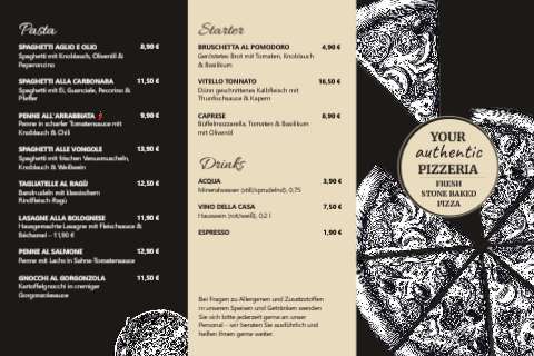 Authentic Pizza (A6 Zickzack 6-seitig) – Faltblätter