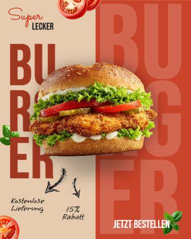 Red Burger (Staand 1080×1350) – Instagram-post