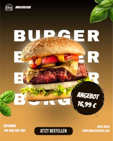 Burger Burger (Hochformat 1080×1350) – Instagram Post