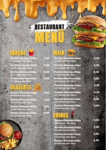 Cheesy Burger (A5 staand) – Flyer